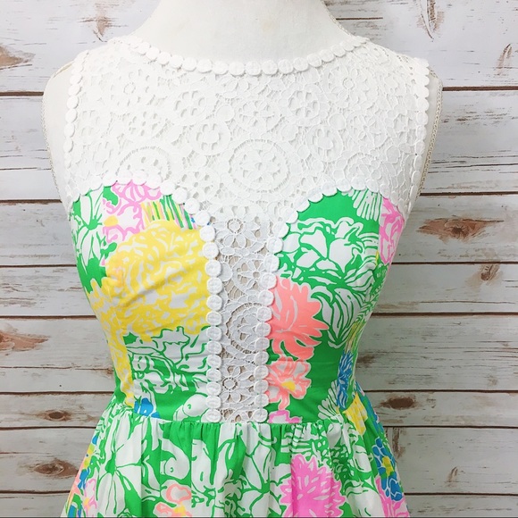 EUC Lilly Pulitzer Reagan Dress in Hibiscus Stroll - Picture 2 of 7